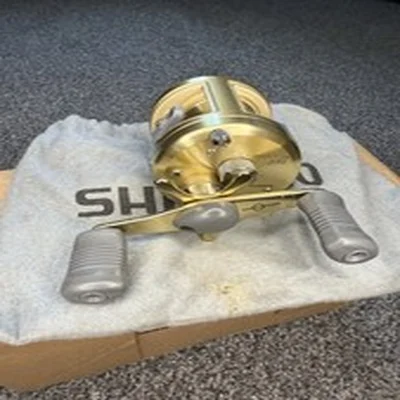 Rare Shimano Calcutta 251 No 92 Left Handed Gold Baitcaster Fishing Reel USA