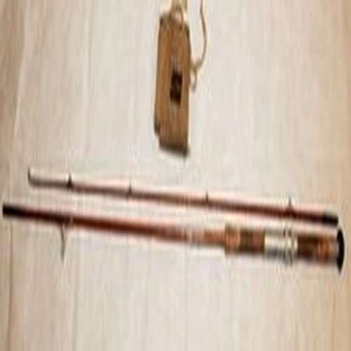 VINTAGE SPLIT CANE 2 PART 8 FOOT SPINNING ROD WITH CLOTH BAG