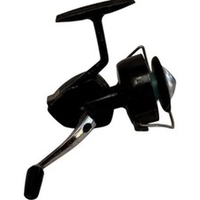 Vintage Black Fishing Reel Spinning Handle Metal Antique Collectors