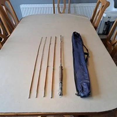 5 piece split cane fishing rod, can make either a 6 ft rod or 9 ft rod