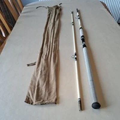 Vintage Foreshaw of Liverpool 8 ft Boat and pier rod with ornate grip