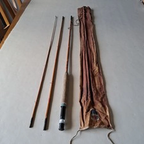 Vintage Arjon Streamfly split cane fly rod 9 ft 3 piece with original bag
