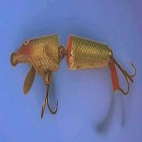 Vintage Wooden Fishing Lure 2 Sections Pike Perch Trout Predator Lure Old Tackle