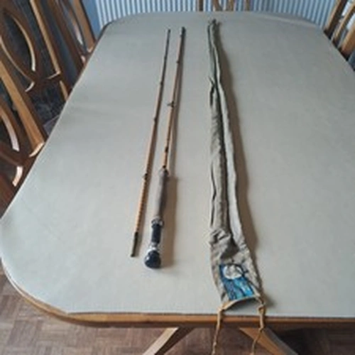 Edgar Sealey Matchfly Split Cane Fishing Rod With original bag 9 ft 2 piece