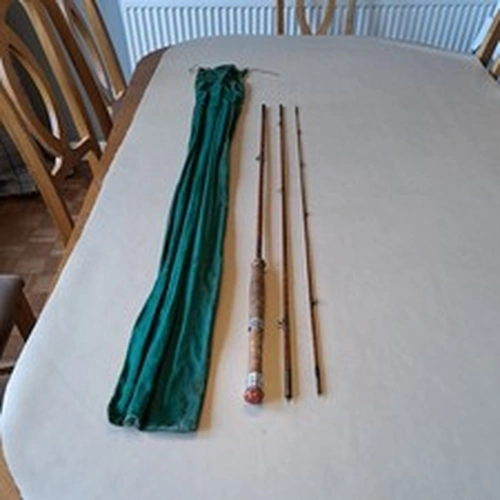 Vintage James Aspindale of Redditch " The colndale" 9 ft split cane fly rod