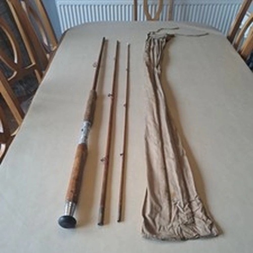 Split cane fishing rod with bag "The Carlton" 3 piece 12 ft