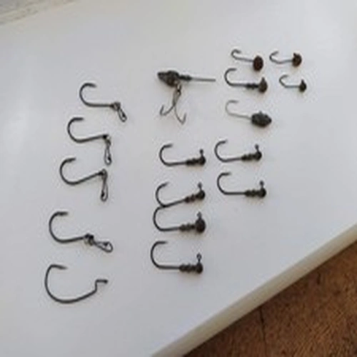 Micro jig head and hook mixed collection. Decoy VJ-30, Eco Gear, Japan.