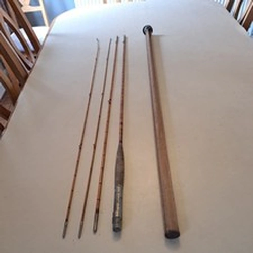 Split Cane Fly Rod Marked Anne Weatherly 10 ft 3 piece with Rod case
