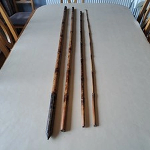 Vintage Japanese Tenkara Fishing Pole in 4 sections, approx 18 ft long