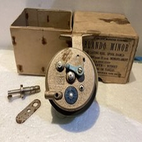 1950’s Vintage  Orlando Minor Beach Fishing Casting Reel in original box. 