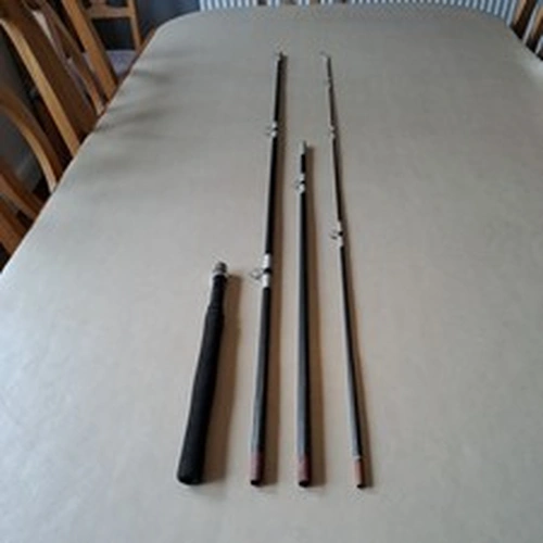 Vintage combination Fibreglass fly rod makes either a 7 ft 6, or 9 ft rod