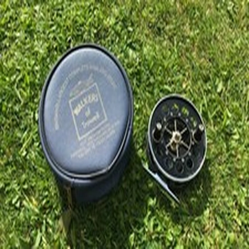 Vintage ALLCOCKS 3 3/4" Wide Drum AERIAL Centrepin + Case in V.G.C..(See Pics)