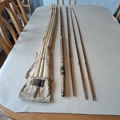 P D Malloch Of Perth Vintage Fishing Rod S/N 7156 With Spliced Joints