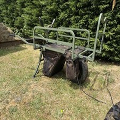 Carp Porter MK2 Fat Boy Barrow + Dark Kamo Drop In Bag, Panniers, Waterproof Cov
