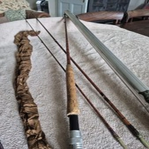 HAND SIGNED HARDY KONA PALAKONA ANTIQUE FLY FISHING ROD IN ORIGINAL TUBE