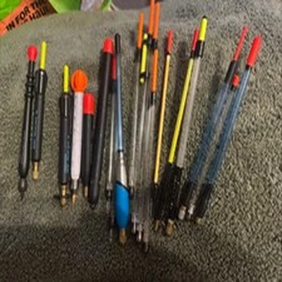 Nineteen Various Waggler Floats Used (68r)