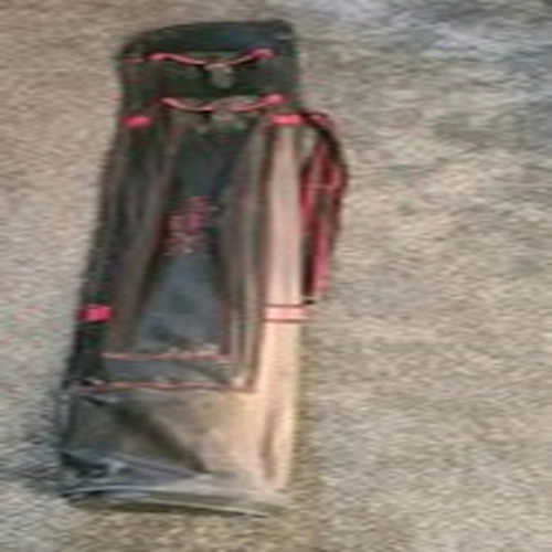 ** VINTAGE STEADEFAST BLACK MATCH FISHING ROD BAG /  HOLDALL **