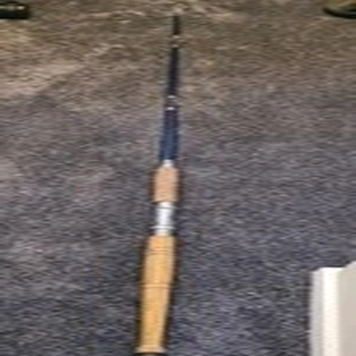 ** VINTAGE BLUE FISHING ROD **