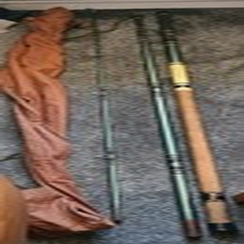 ** VINTAGE OLYMPIC H- 1303L TUBULAR FIBRE GLASS 13 FOOT FISHING ROD **