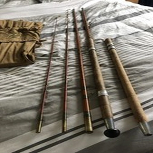 VERY RARE  VINTAGE ALLCOCK BILLY LANE MATCH 13ft 5 piece  twin tip fish rod 