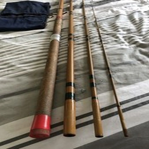 Vintage Lerc Fibreglass 13ft Float Fishing Rod Made In France 