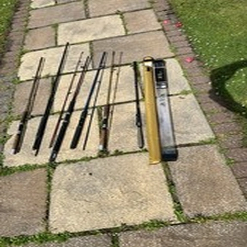 Fishing Rods With Tackle Box And Line + Spinners