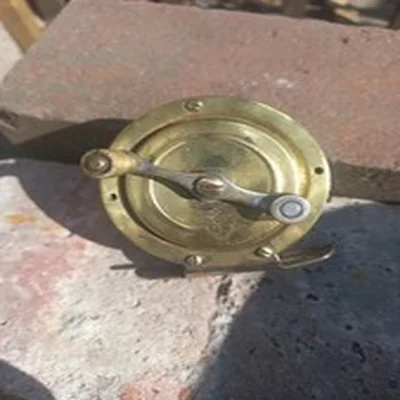 Vintage Brass 1920s Milbro Fishing Reel. REX.