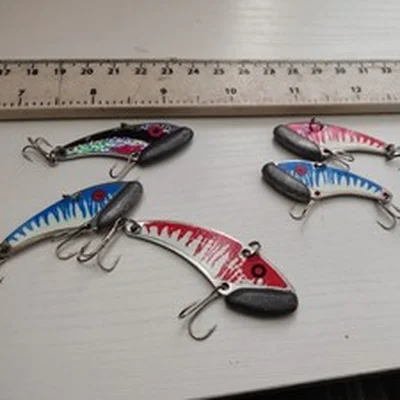 5× TOP QUALITY,OLD SCHOOL, BLADE BAITS--PIKE,PERCH,TROUT,SALMON  FISHING  LURES