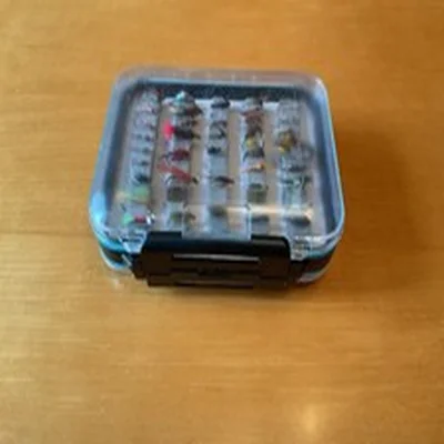 Profile Waterproof Double Sided Small Fly Box - Blue With Over 60 Flies