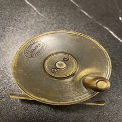 ANTIQUE , R . TURNBULL OF EDINBURGH BRASS 2.5 “ FISHING REEL