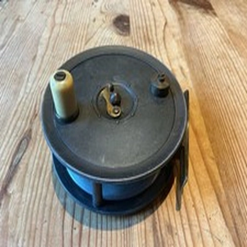 Salmon Fishing Reel Circa 1900 4.5 Inch/stamped D5 - Counter Balance Handle