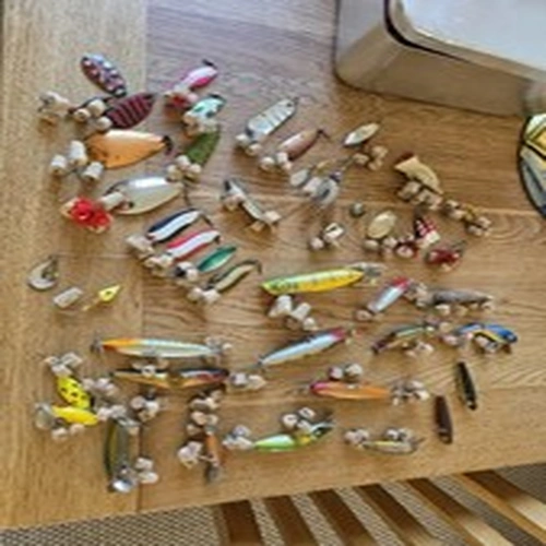 Mix Of 43 Vintage Lures, Mepps, Heddon, Abu