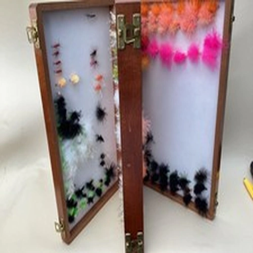 BOX #5 - COLLECTION OF SALMON AND TROUT FLY FISHING FLIES - APPROX 200 MIXED