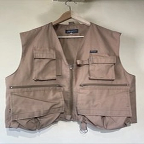 Champion Fly Fishing Vest Tan Vintage Gilet Body Warmer Size L Large