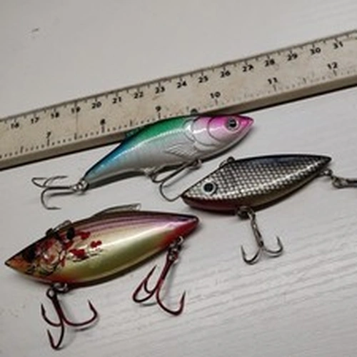 3×TOP QUALITY,OLD SCHOOL,RATTLIN' VIBE--BASS ,TROUT, PIKE  FISHING LURES