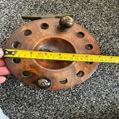 Antique Wood Fishing Reel. A fantastic centre pin Starback Neptune fishing reel