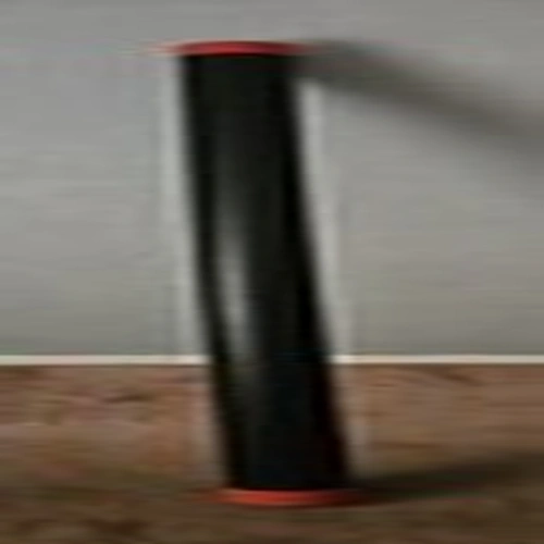 Black Plastic Tube With Red Lids For Fishing Rods/Storage