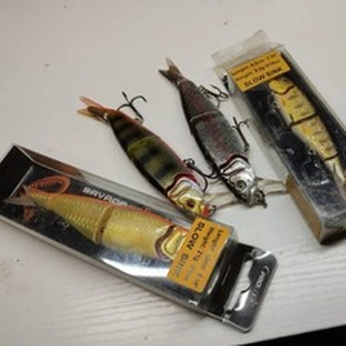 4×TOP QUALITY ,OLD SCHOOL,SAVAGE GEAR- JOINTED SWIMBAITS- PIKE FISHING LURES