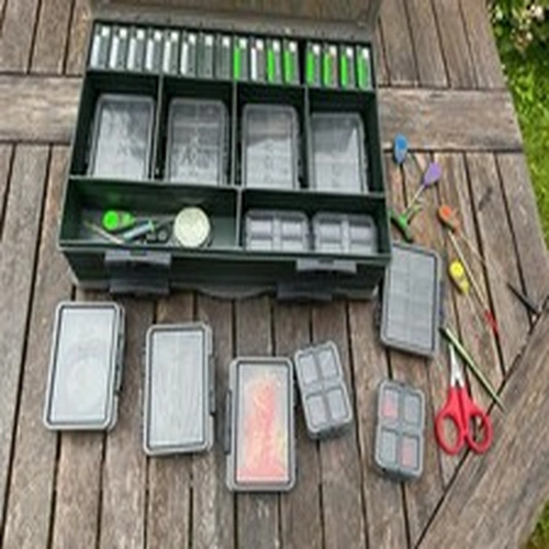 Double Sided Fox Box with Loads of Tackle/ Carp Fishing Accessories Job Lot