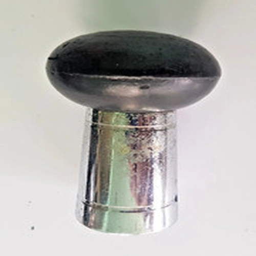 Vintage rod Handle  Chrome Tapered But cap and rubber button rod building