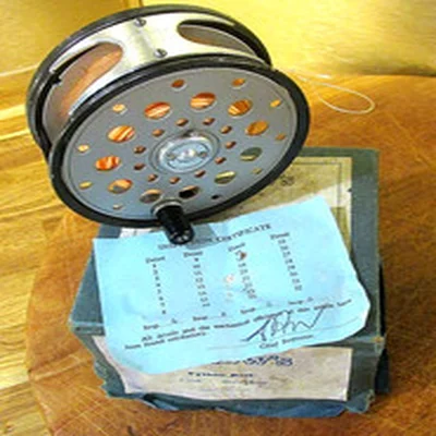 VINTAGE C. FARLOW PYTHON 4" (W) TROUT/SALMON FLY REEL Original Box + Certificate