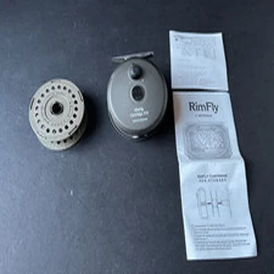 Rimfly Cartridge 375 Fly Fishing Reel with Spare Spool & Info