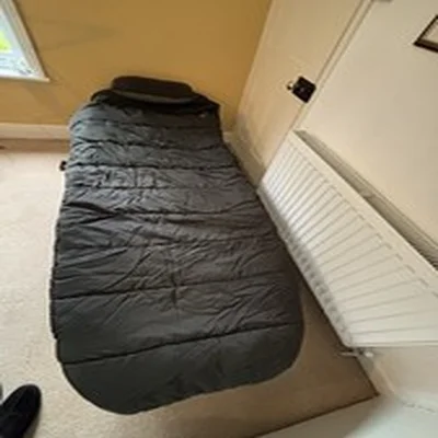 JRC XL fishing Carp Bed, Super Cocoon Wide With All Season Sleeping Bag