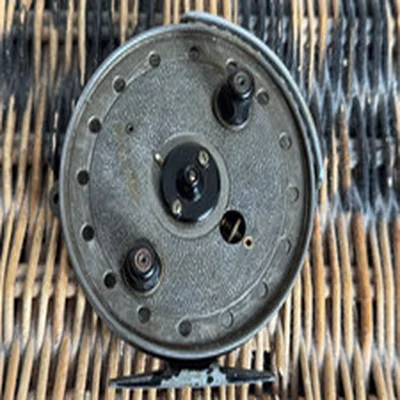 JW Young & Sons "Trudex" 4 inch Centrepin Reel , 1950's England, Lovely