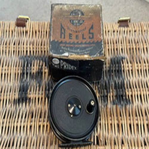 JW Young & Sons "Pridex" 3.5 inch Classic 1950s Trout Fly Reel in Box, Lovely