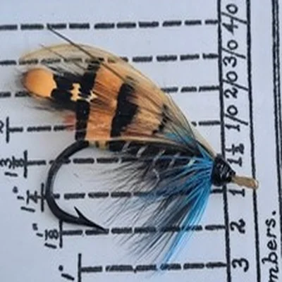 Gut Eye Salmon Fly "Black Ranger" Size 1 - Good Condition