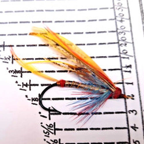 Vintage Gut Eye Salmon Fly "Silver Doctor" Size 2 - Fair Condition