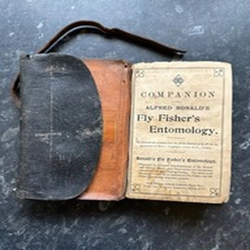 Vintage Companion to Alfred Ronald Fly Fisher's Entomology book /leather wallet