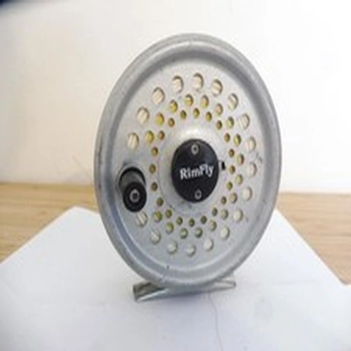 VINTAGE COMPLETE 3"1/2 DIA  LEEDA RIMFLY FISHING REEL   WITH LINE