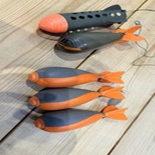 Lot of 5 Fishing Spod/Spomb Bait Rockets – Carp Fishing Feeders – Mixed Sizes